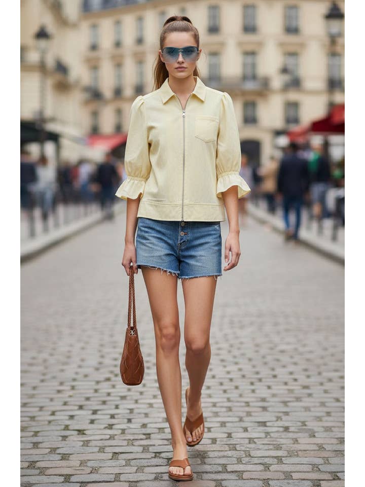 VAVA by Joy Han - Wholesale Jacket - Women's - 3/4 Sleeve Zip Up Jacket3