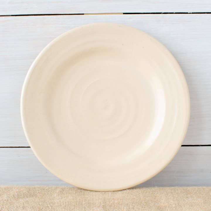 Rowe Pottery - Wholesale Salad Plate - Farmhouse Ridges Salad Plate - Drift White0