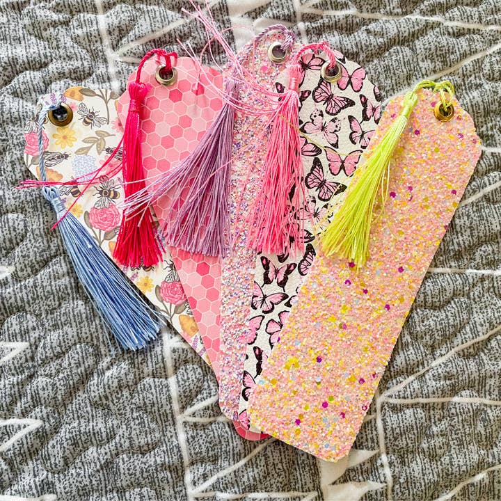 Made to Order Faux Leather Bookmarks with Tassel for wholesale by Erin Decker Creative