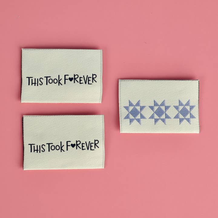 This Took Forever - Designer Sewing Labels for wholesale by Kati Cupcake