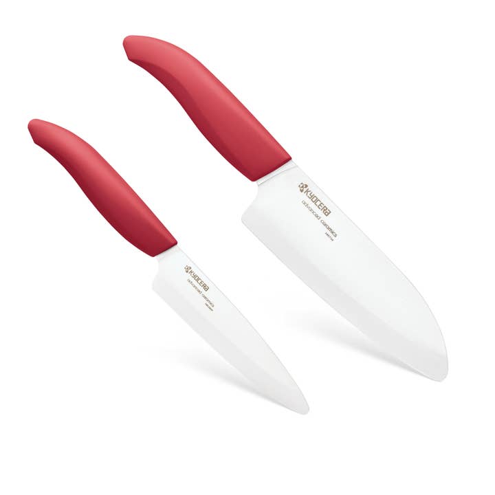 2 Piece Ceramic Knife Set - 5.5" Santoku and 4.5" Utility for wholesale by Kyocera International, Inc.