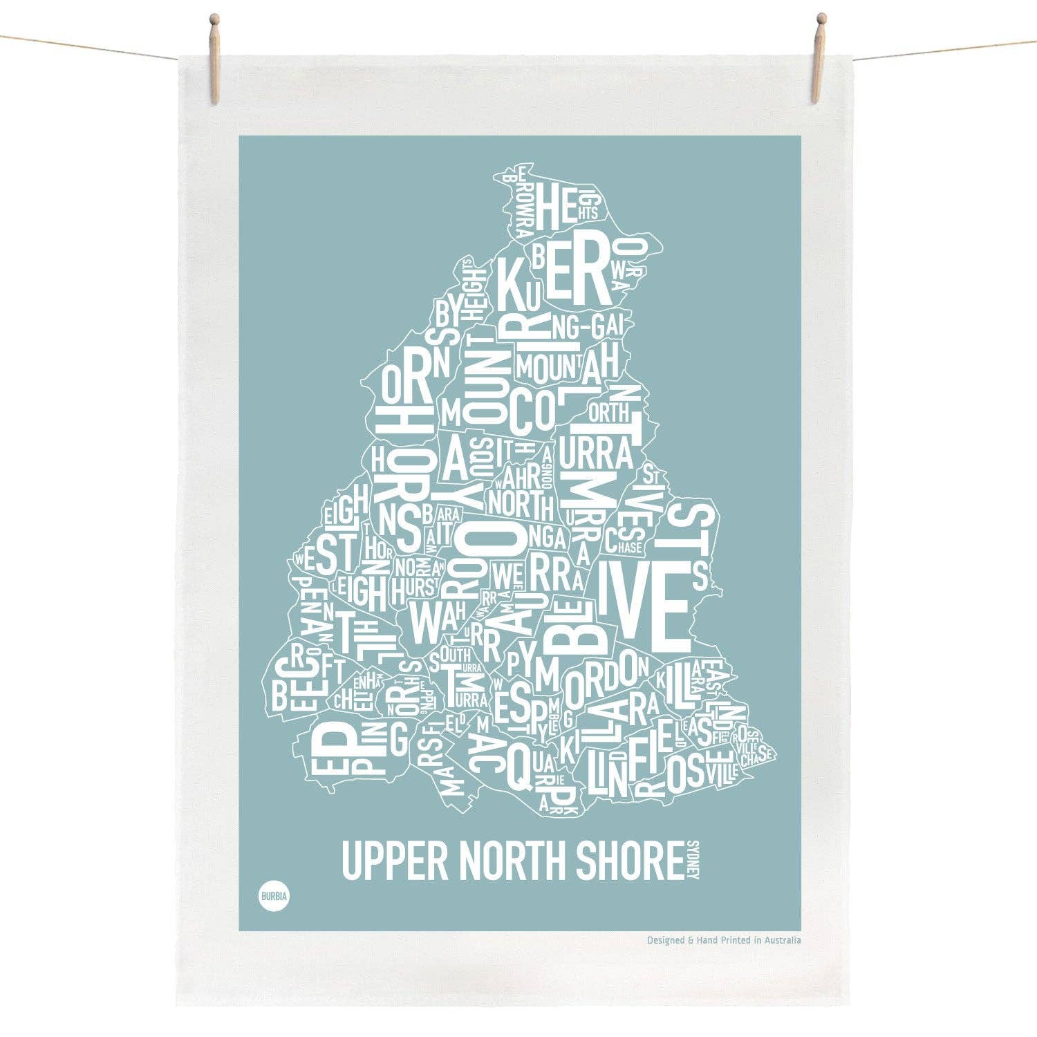 Burbia - Wholesale Tea towel - Sydney Upper North Shore Tea Towel2