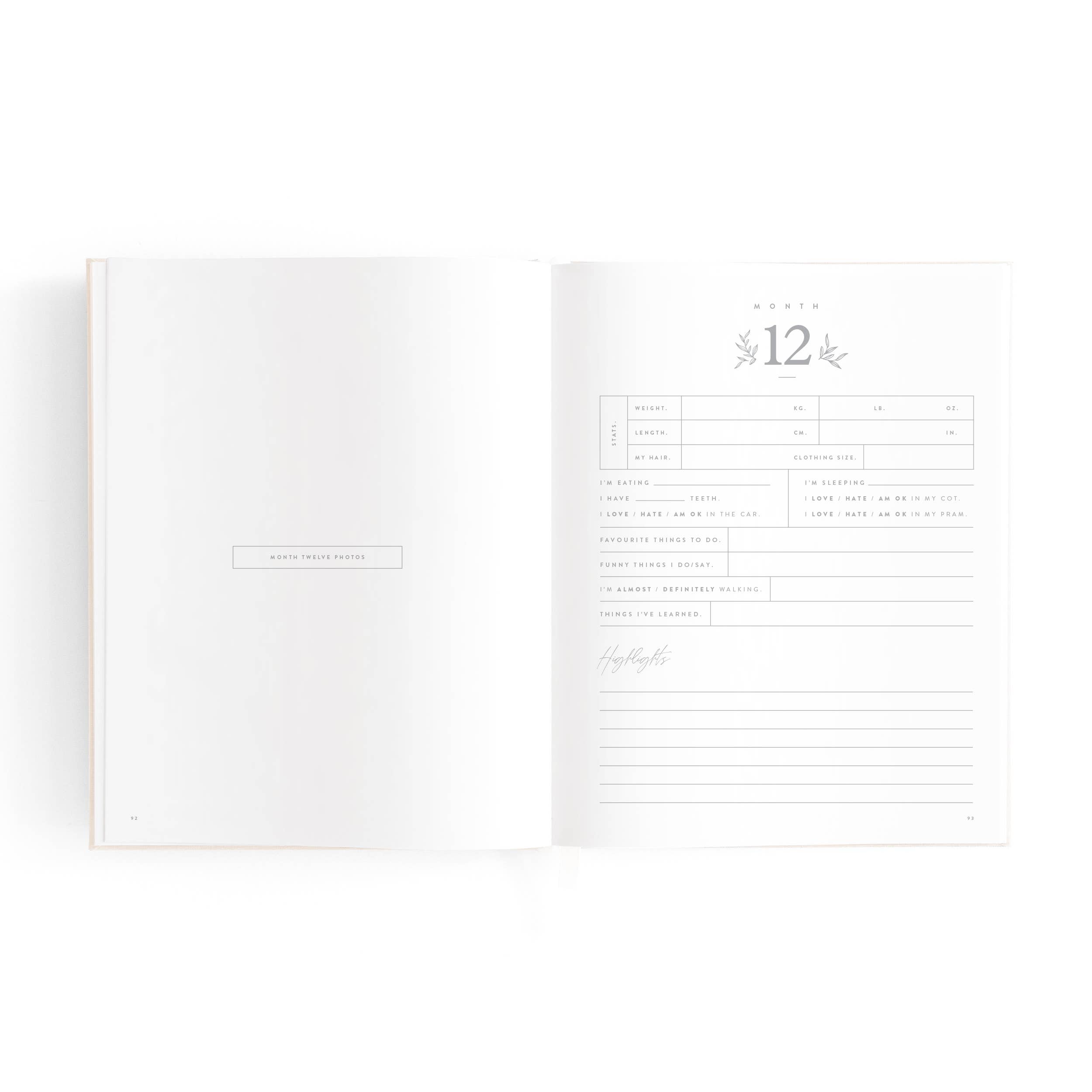 Fox & Fallow – wholesale Minnesbok - Barn och baby – Mini Baby Book Havregryn23