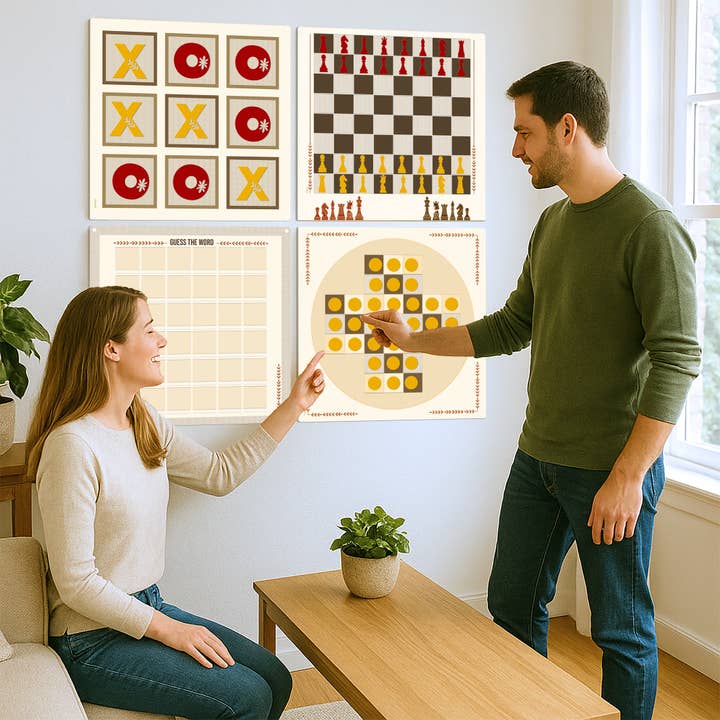 Magnetic Game Set: Chess, Word Guess , Tic-Tac-Toe, Peg Solitaire for wholesale by Archtwain