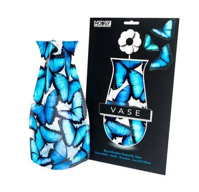 Modgy - Wholesale Vase - Modgy Expandable Vase - Blue Morpho Butterfly3