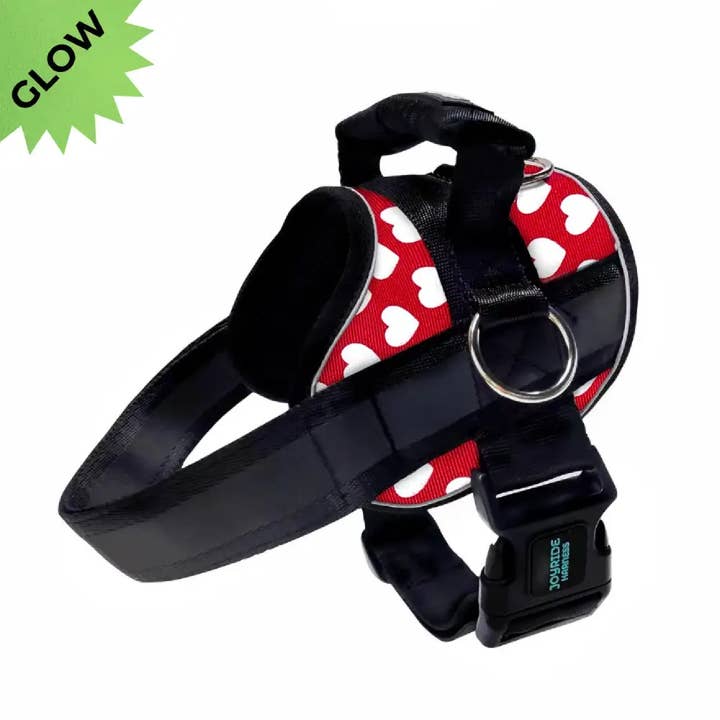 Red Hearts Joyride Premium Advanced Dog Harness 2.0 for wholesale by Joyride Dogs
