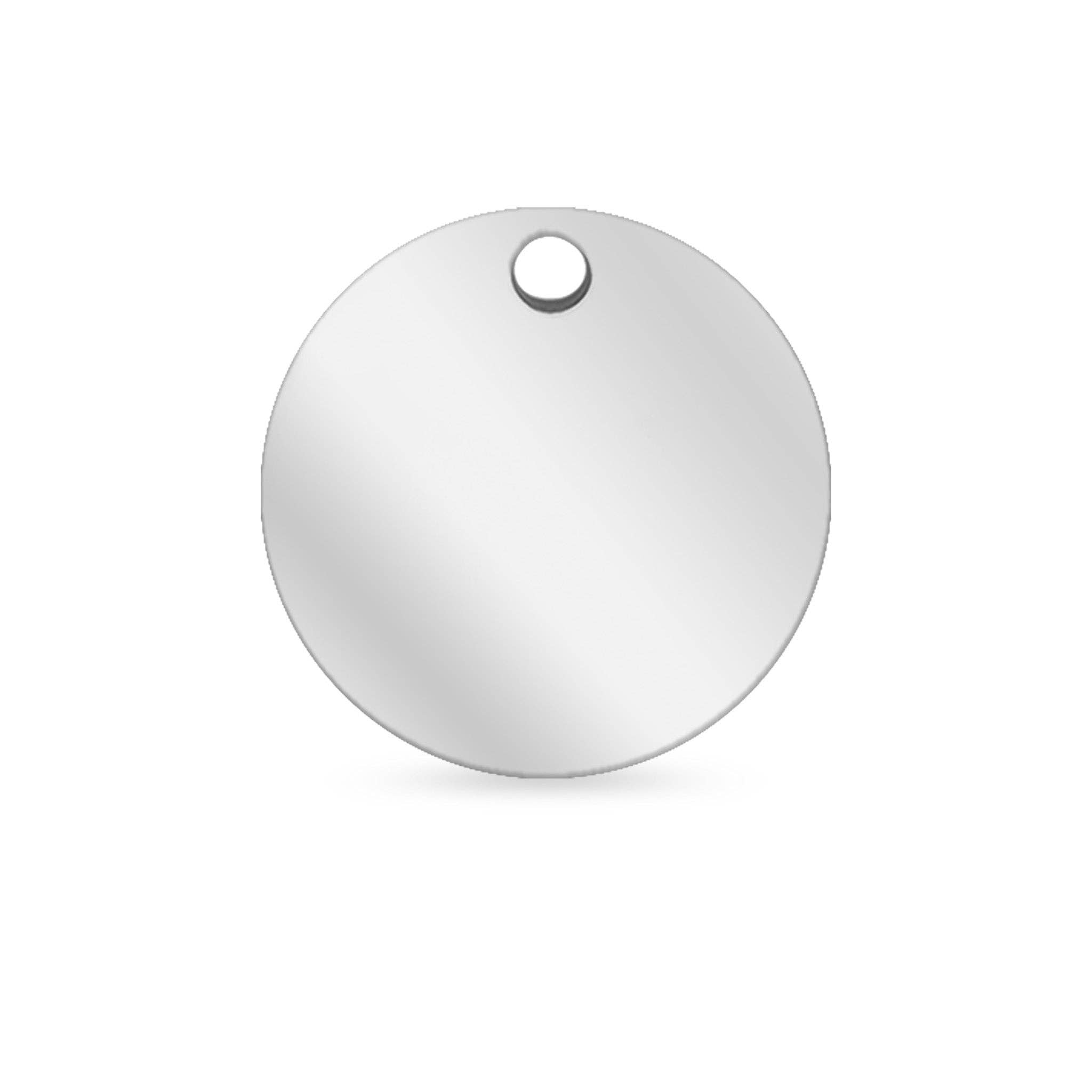 WJW - Wholesale Individual Charm/Pendant - Thin Blank Stainless Steel Round Pendant0