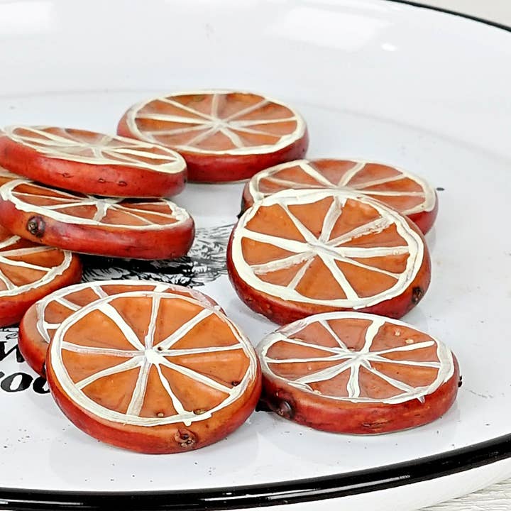Holiday Depot Inc. - Wholesale Decorative Tabletop Object - 31365-12-piece Faux Orange Slices Bag