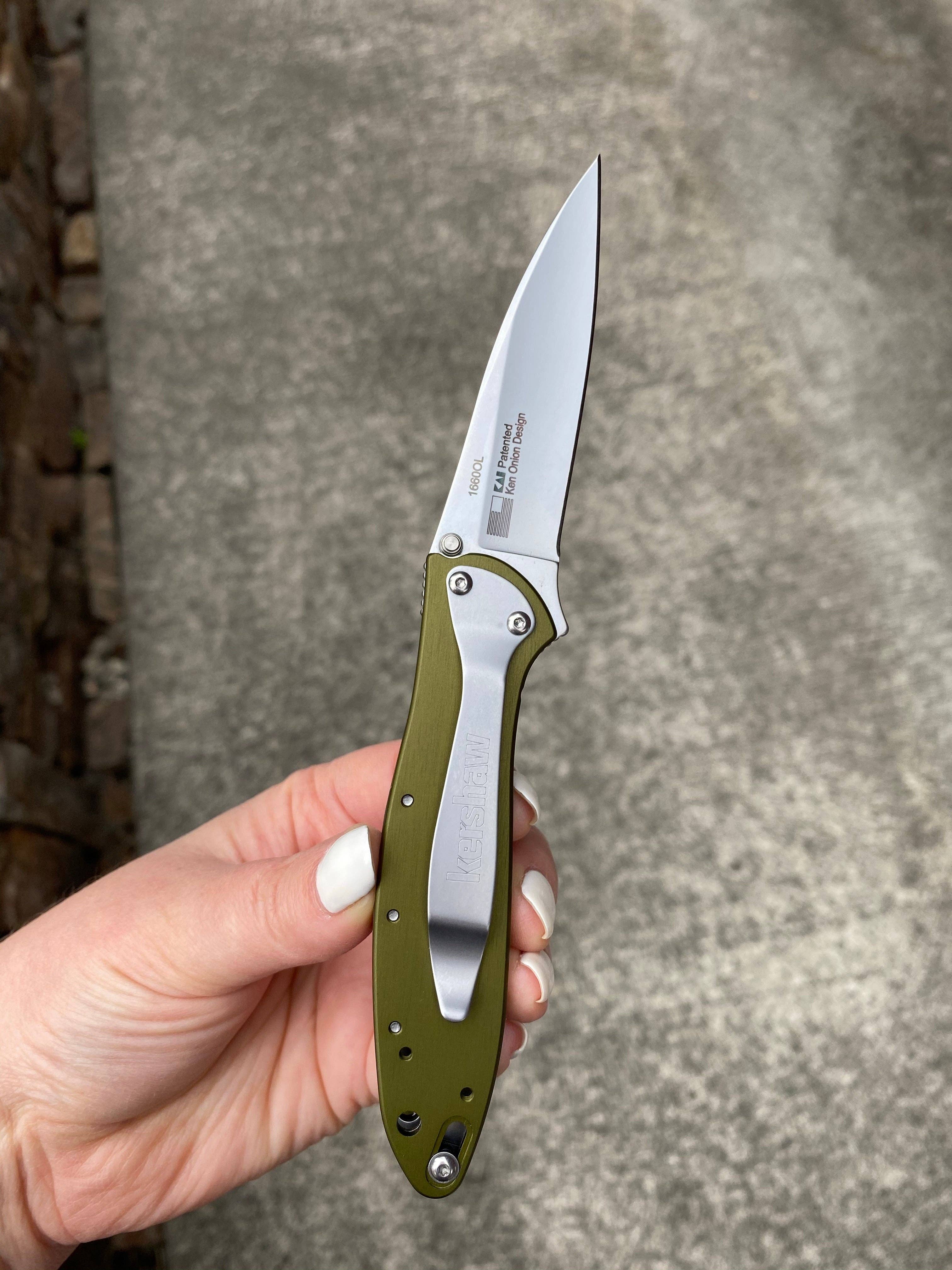 Ivory Jacks - Vente Couteau de poche/étui - Couteau de poche Kershaw Leek Jade Olive Accent3