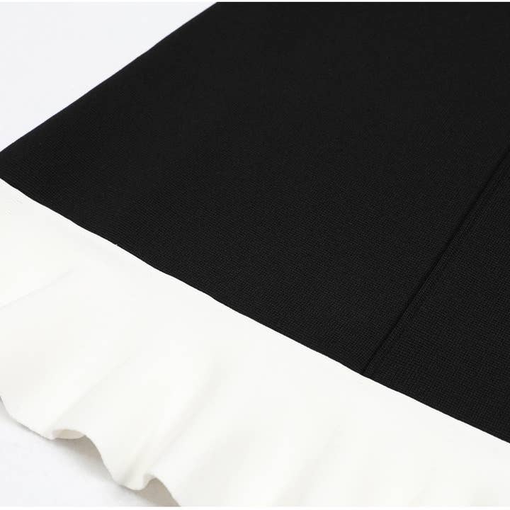 Nero DR608 Abito Corto Senza Maniche a Girocollo in Maglia di Perle Slim in vendita all'ingrosso su Faire4