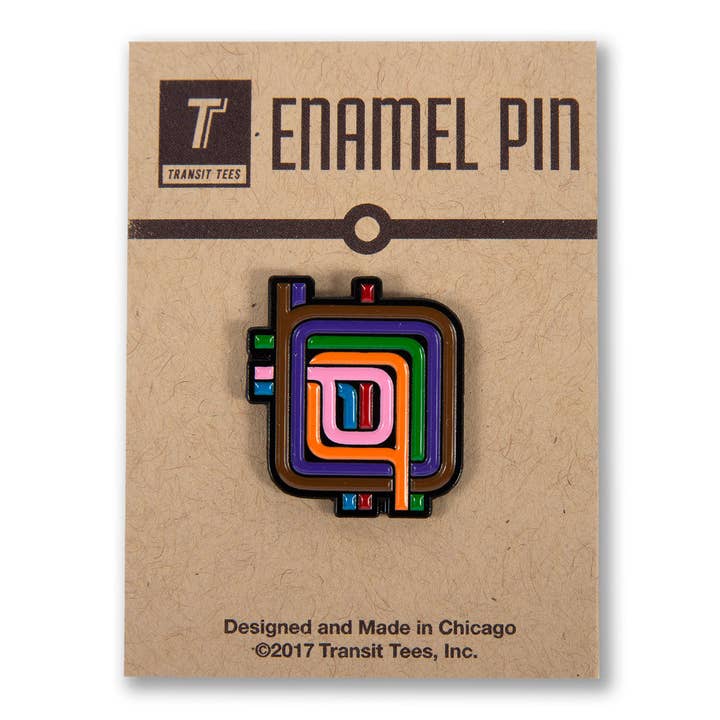 Loop Stripe Enamel Pin for wholesale by Transit Tees