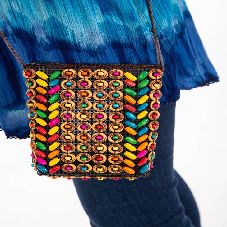 Women's Designer Multicolour Beaded Clutch Bag