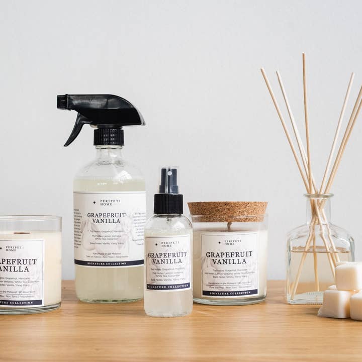 Peripeti Home - Wholesale Jar/Filled Candle - Grapefruit Vanilla Soy Candle, Giftable5