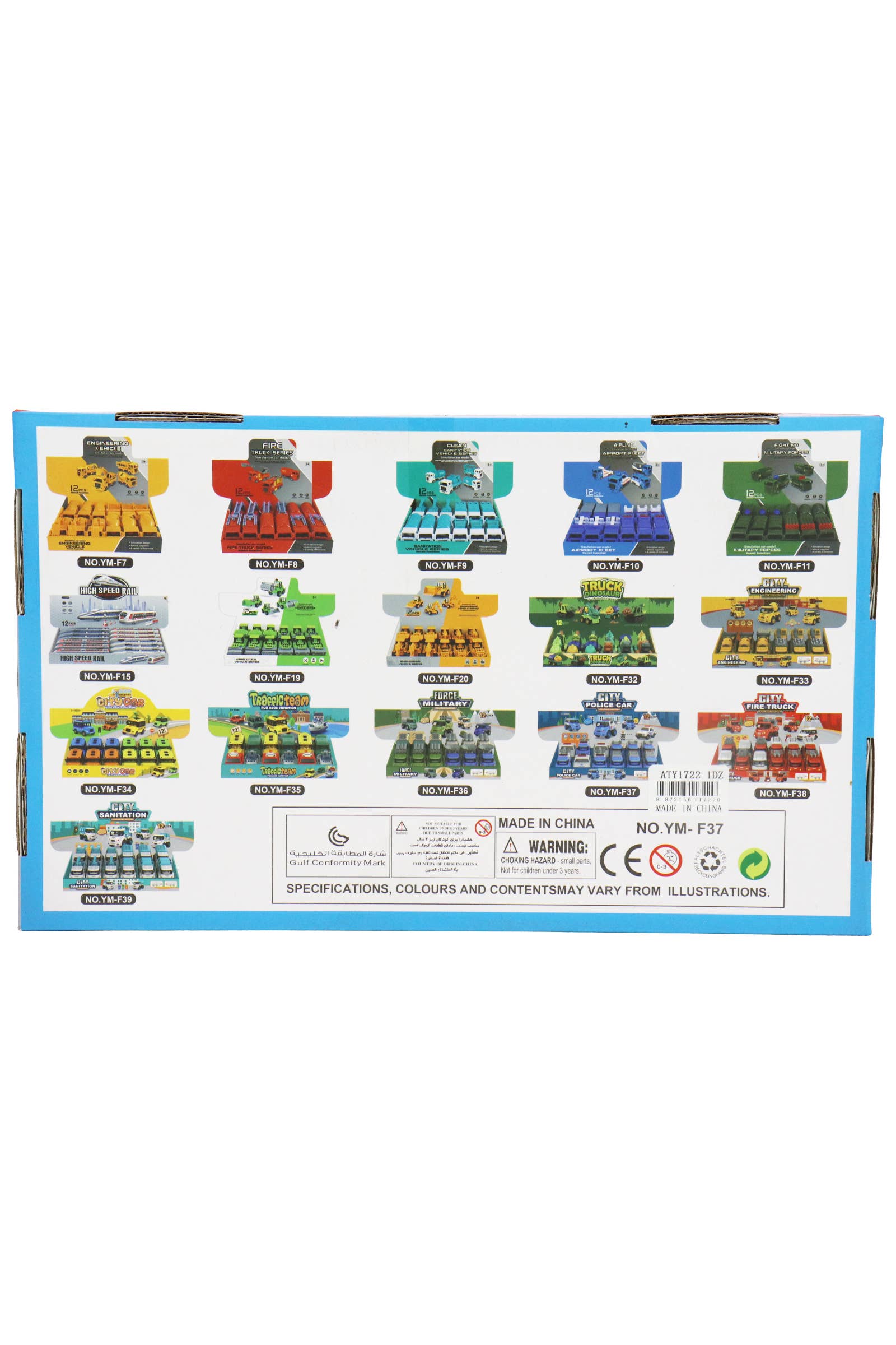 Cap Zone – Engroshandel Legetøjsbil/lastbil - Børn – Politibil Diecast Miniature Legetøjsbil m/ Displayboks - 12 stk.3