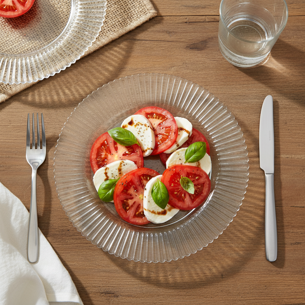 Kadra Kitchenware - Wholesale Dinner plate - Vikko Forest Ribbed Glass Dinner Plate 10.5" Clear1