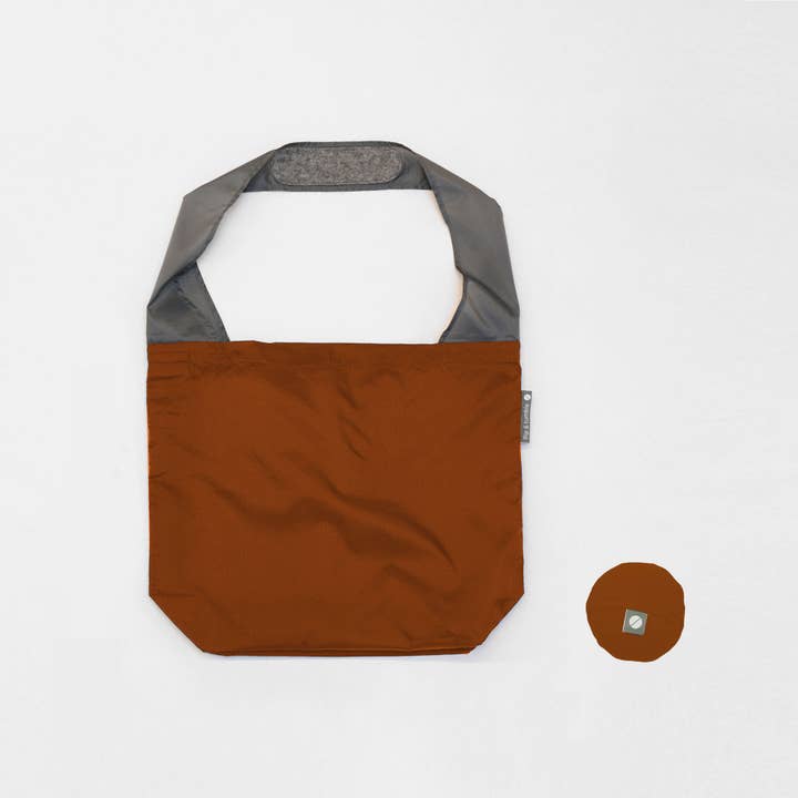 flip & tumble - Wholesale Grocery/Shopping Bag - 24-7 Bag - fold up tote bag - burnt orange