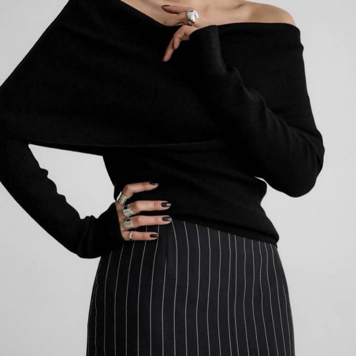 Marayn - Wholesale Knit Sweater - Women's - Chic OffShoulder Knit Sweater for FallWinter 202516