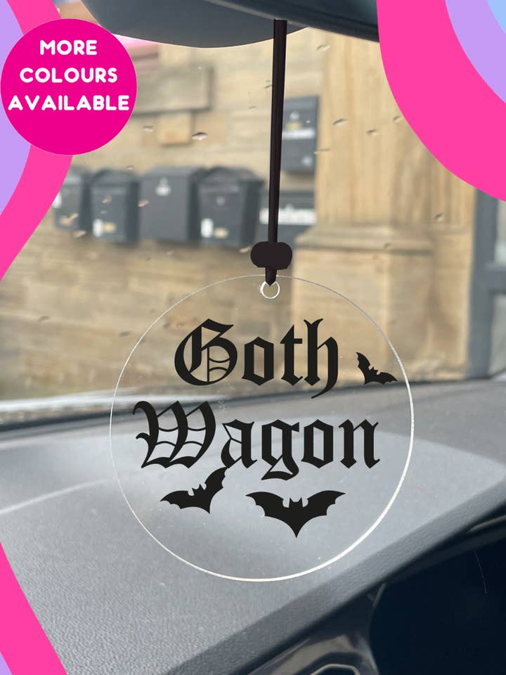 Ciondolo accessorio per specchietto retrovisore auto carrozza gotica in acrilico trasparente per la vendita all'ingrosso da parte di Buba Goods