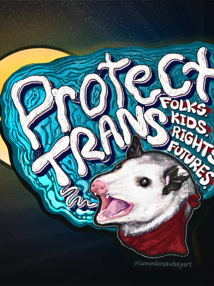 PROTEGGI TUTTO TRANS stampa d'arte per la vendita all'ingrosso da parte di Lavender Cowboy Art