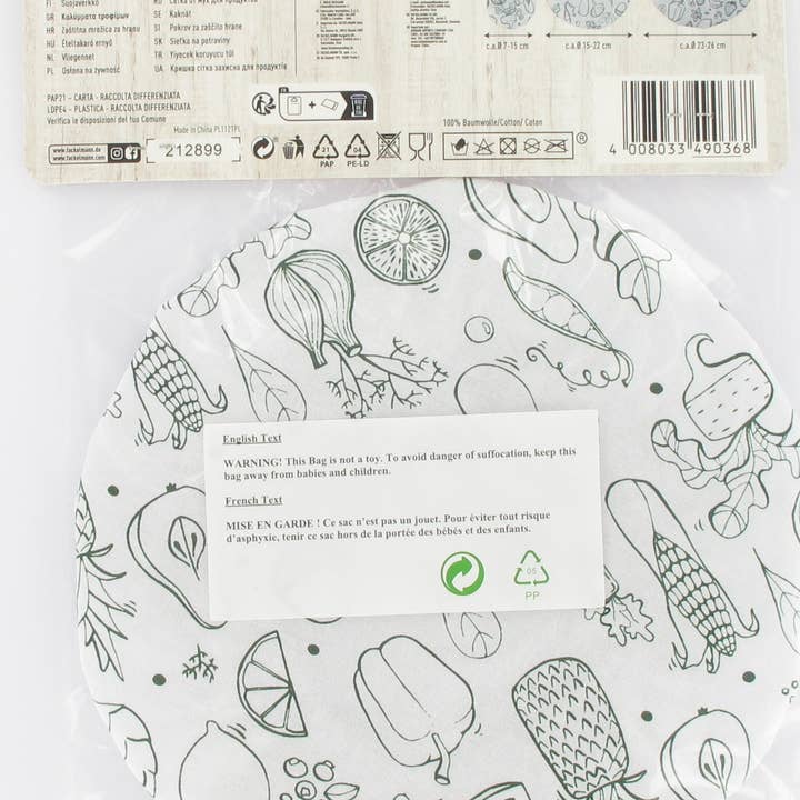 Fackelmann - Wholesale Food Storage Wrap/Bag - Set of 3 reusable stretch films in Eco Friendly cotton7