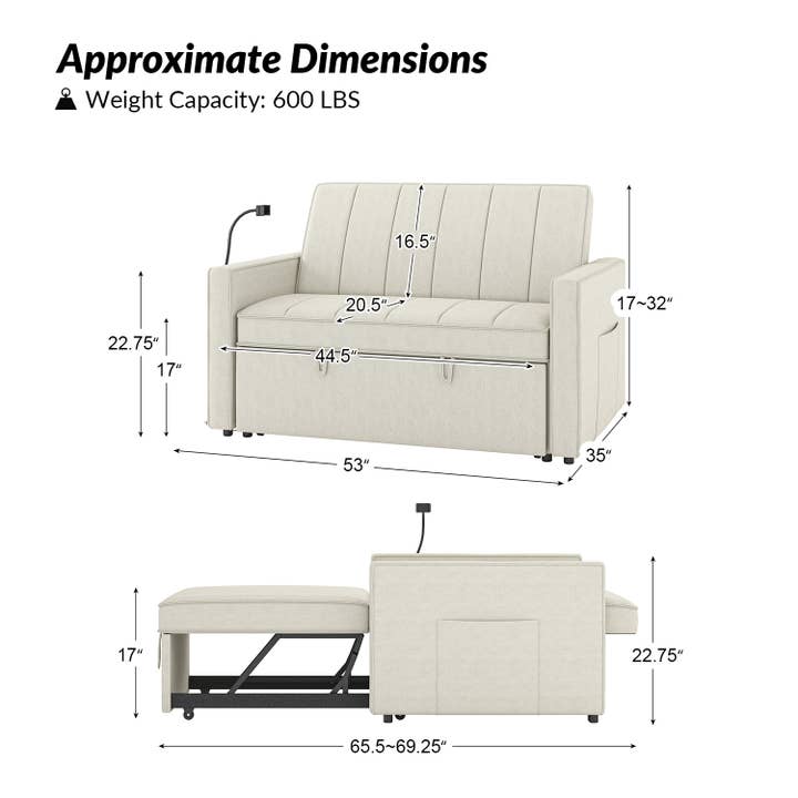 Karat Home - Wholesale Sofa - Duane Upholstered Sleeper Sofa5