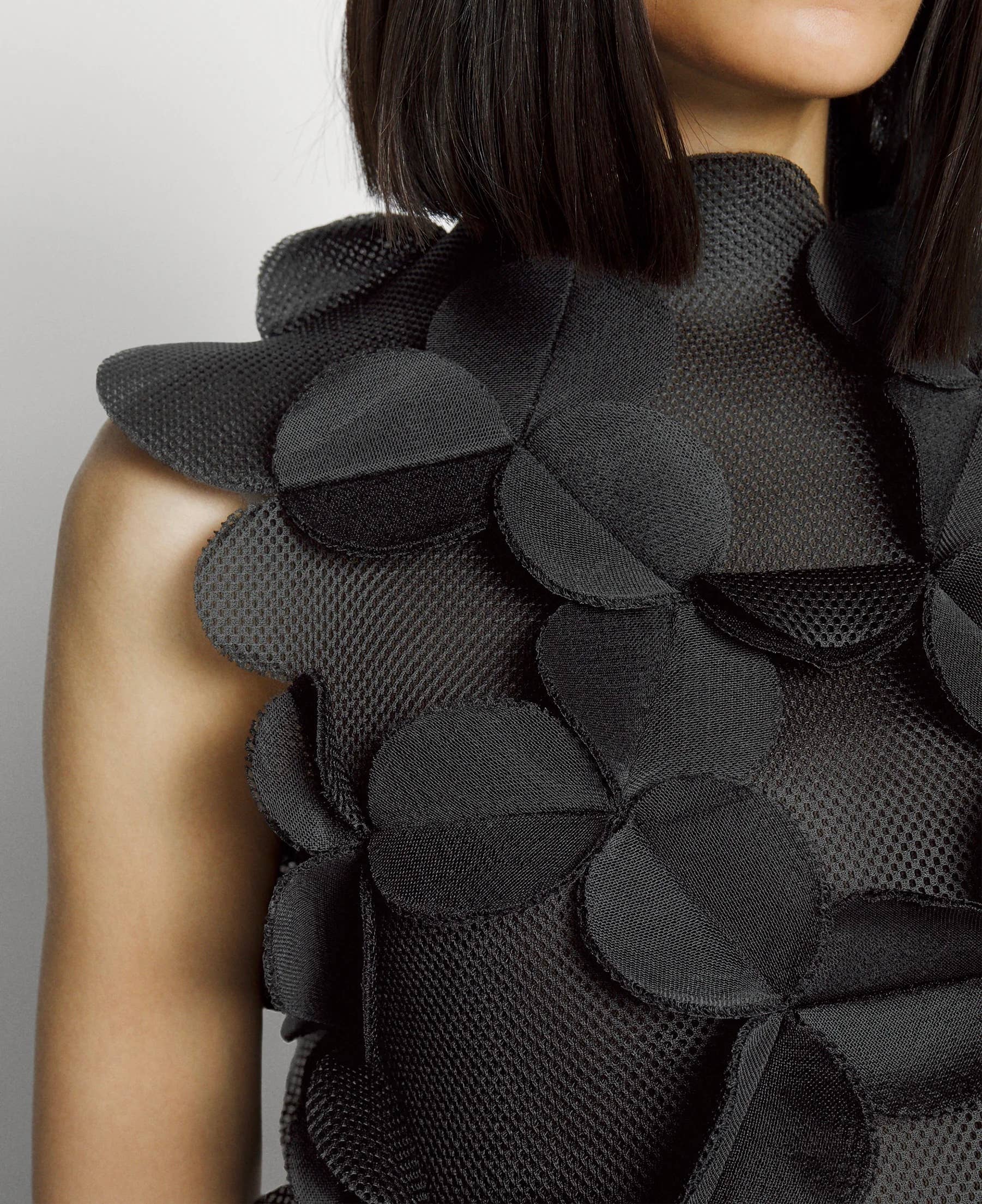 Black VE002 Spring Lace Mesh Vest: Sheer Elegance for wholesale on Faire5