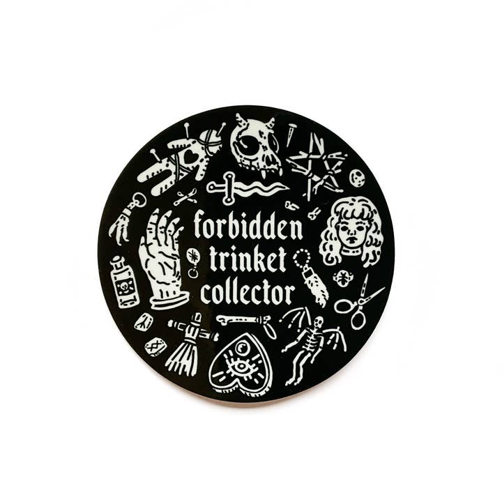 Forbidden Trinket Collector Sticker for wholesale by Hissing Mink