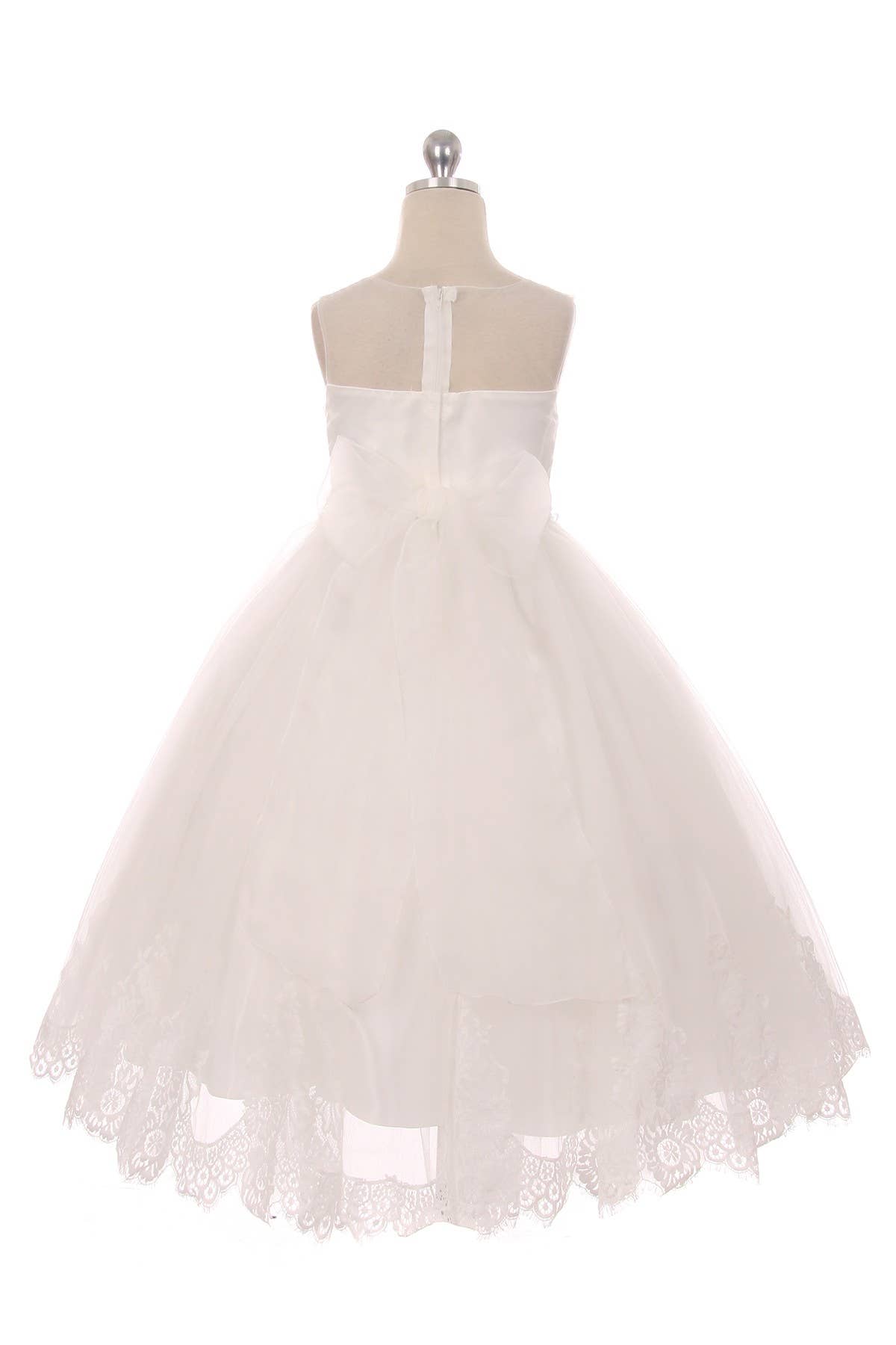 Kid's Dream - Wholesale Dress - Kids - Lace Appliqué Illusion Bateau Girls Dress13