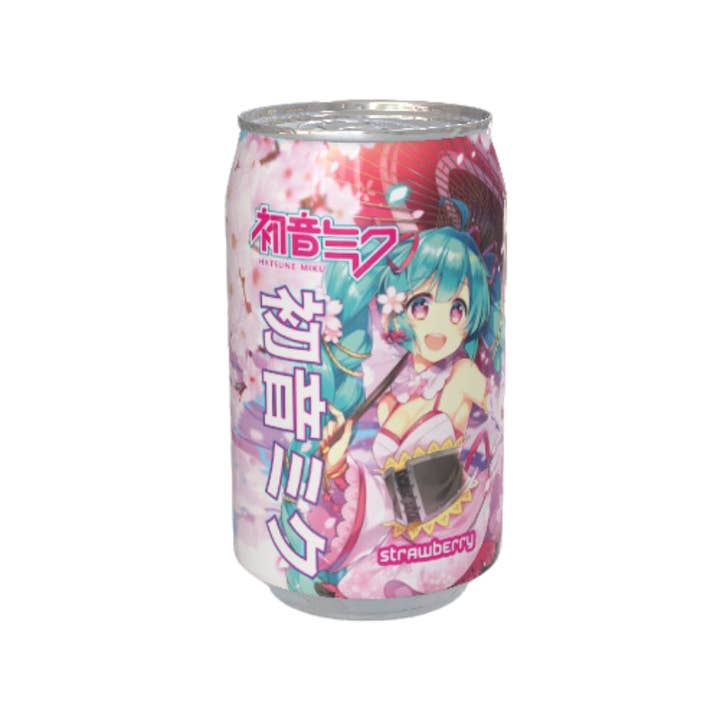 Kawaji - Wholesale Soda/Carbonated Drink - Hatsune Miku Strawberry Flavour Soda Can 330ml