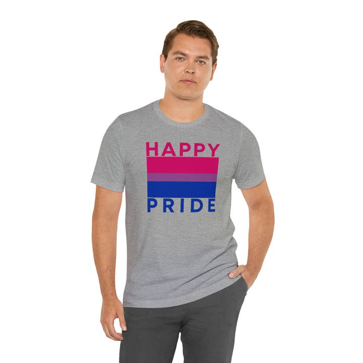 PrideMajic – wholesale T-shirts med screentryck – Unisex – Glad Bisexuell Pride T-shirt, Bi Tee, Pride skjortor, Pride