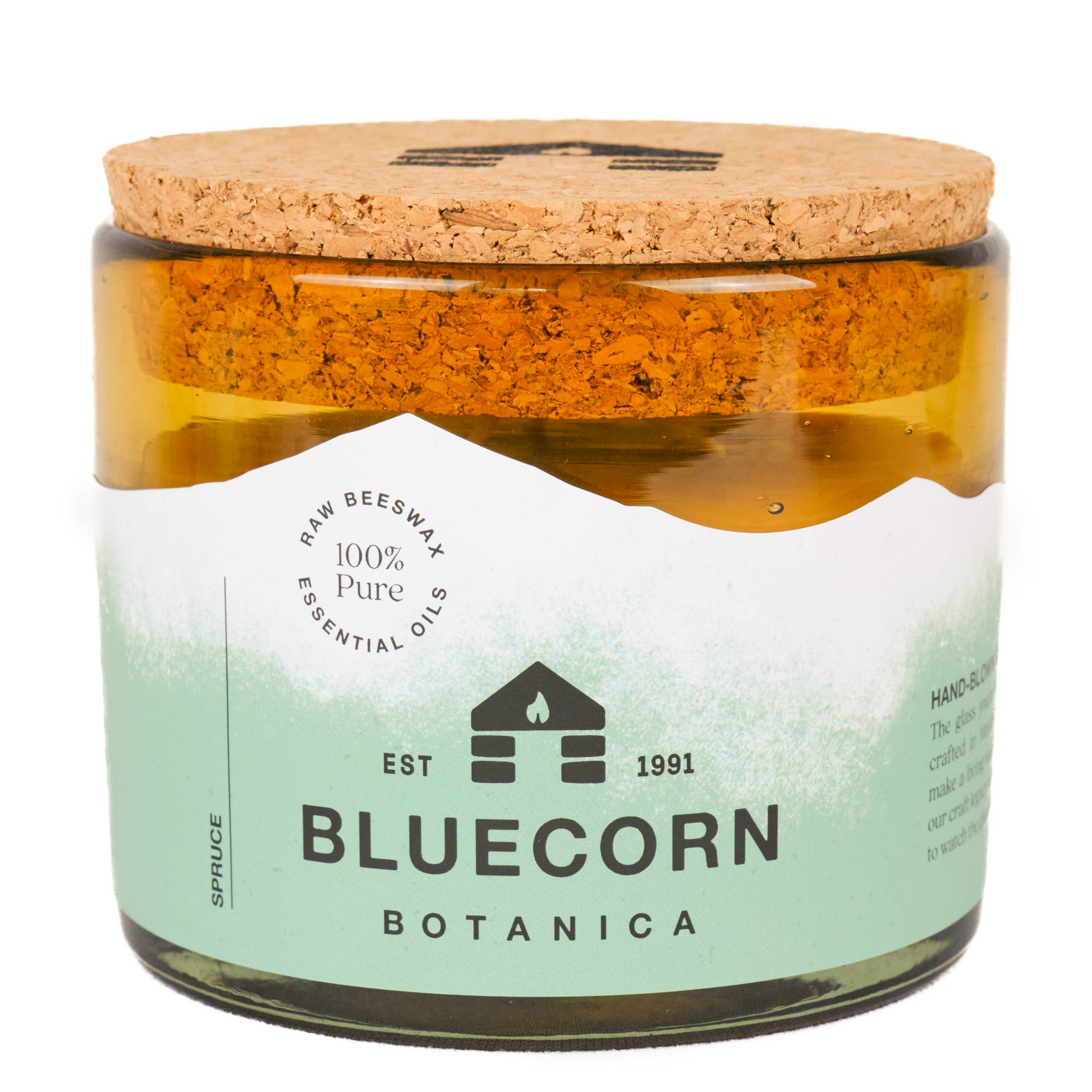 Bluecorn Candles - Wholesale Jar/Filled Candle - Scented Beeswax Candles - Pure Essential Oils - Blown Glass Holders5