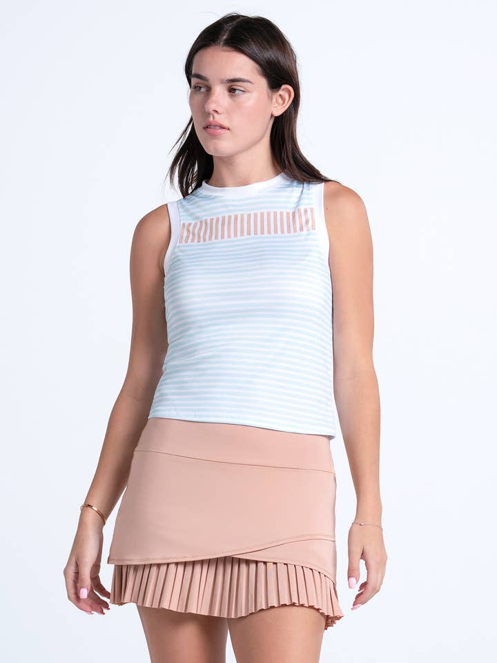 Débardeur rétro à rayures pour femmes - Bleu pour la vente par Lucky In Love