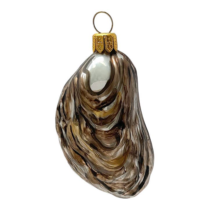 Pinnacle Peak Trading - Wholesale Ornament Set - Beaded Oyster on a Half Shell Polish Glass Ornament Set of 23