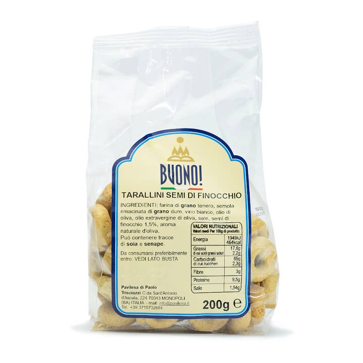 Fennel Seed Tarallini for wholesale by BUONO!