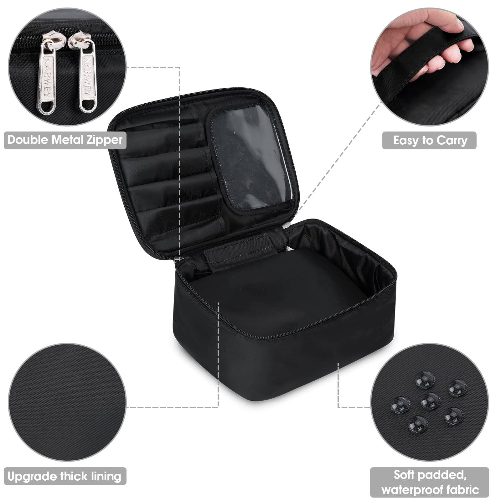 wandf - Vente Trousses de maquillage/cosmétique - Trousse à cosmétiques Narwey NW5122, trousse de maquillage de voyage37