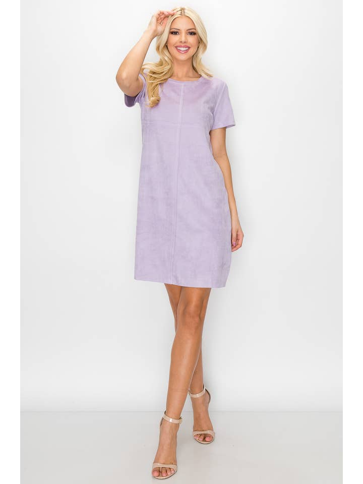 Joh Apparel - Wholesale Dress - Women's - Audrey Stretch Round-Neck Dress with NO Pockets1