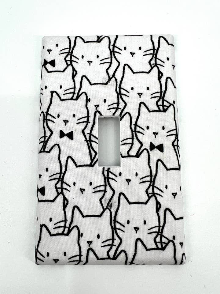 Copri Interruttore della Luce con Gatti e Papillon per la vendita all'ingrosso da parte di Rusty Canvas