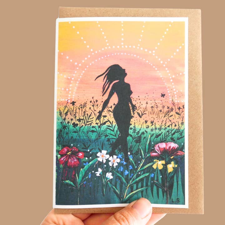 Greetings Card 'Wild and Free' for wholesale by ReKINDle By Lisa