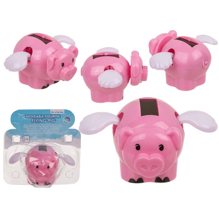 Moveable figurine, Flying Pig, for wholesale by Out of the blue KG