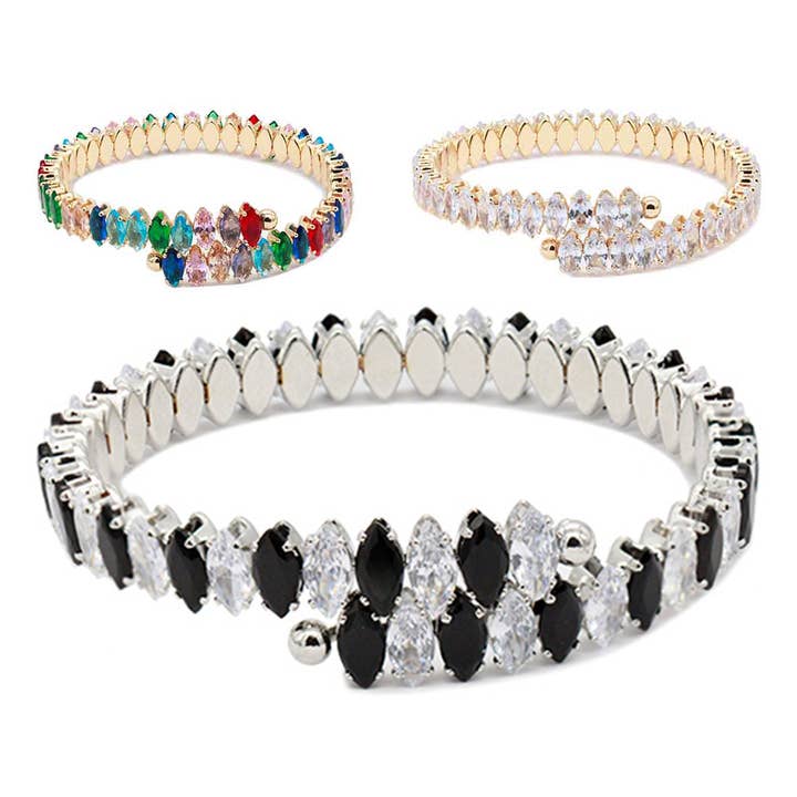 Braccialetti colorati Marquise CZ per la vendita all'ingrosso da parte di Fashion City