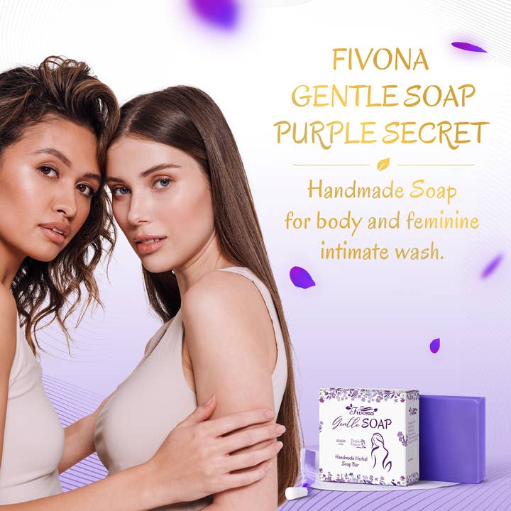 FIVONA - Wholesale Bar Soap - HERBAL FEMININE YONI SOAP WITH FOAM BAG PURPLE FLOWER 5.3OZ2