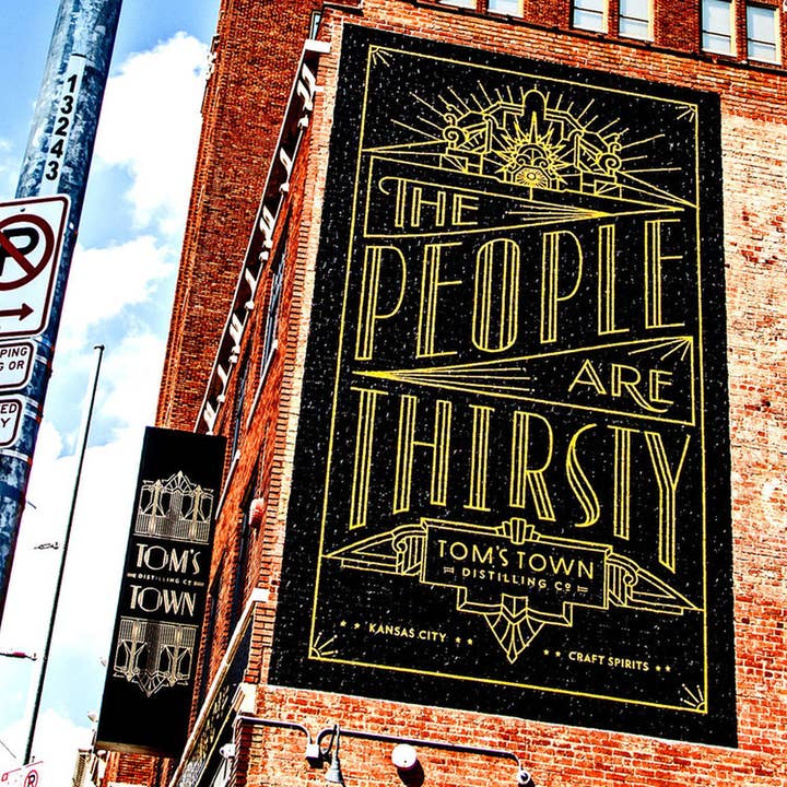 Toms Town Distilling Co Coaster for wholesale by South Austin Gallery