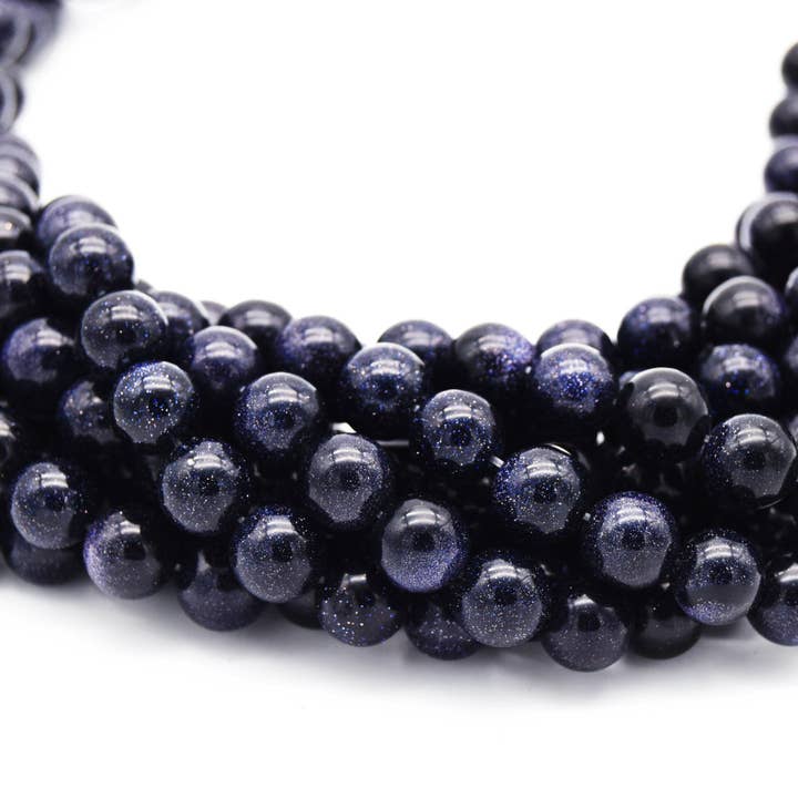 Contas Goldstone Azuis por atacado de Only Beads