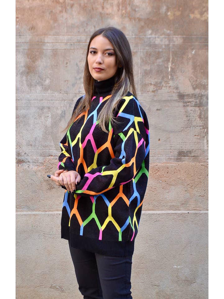 Flipa Barcelona - Vendita all'ingrosso Maglione tricot - Donna - Maglione in rete colorato