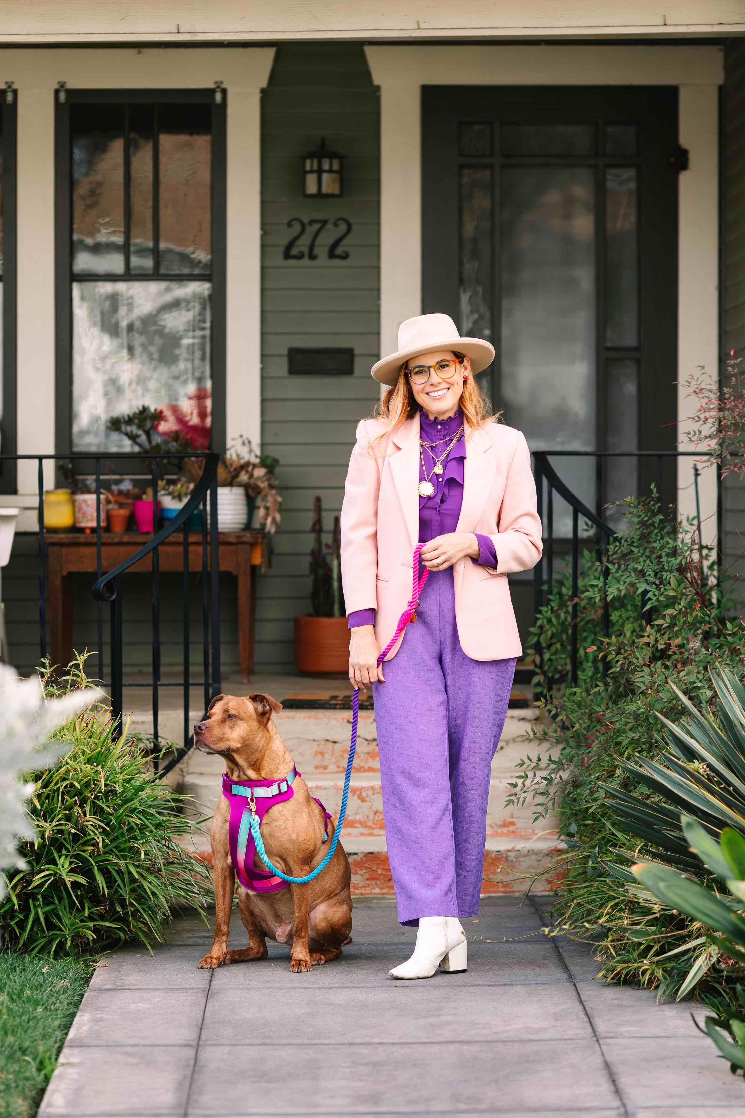 Pink Papyrus | Premium, Durable, & Stylish Dog Products - Wholesale Pet Harness - Dog - Joana Dog Harness | No Pull Dog Harness | Purple Dog Harness10