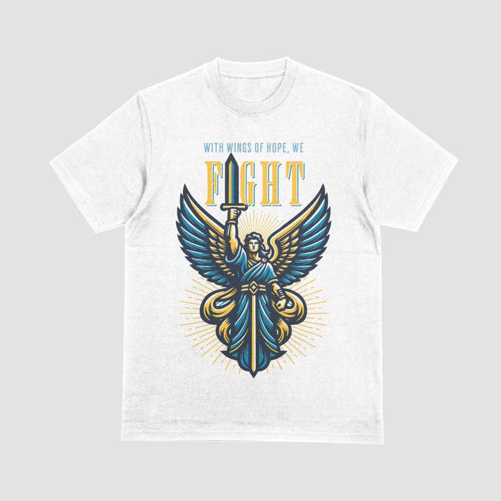 Camiseta unisex personalizada con Saint Michael Angel Warrior Defender Fight Patriotic para venta al por mayor de FG Apparels