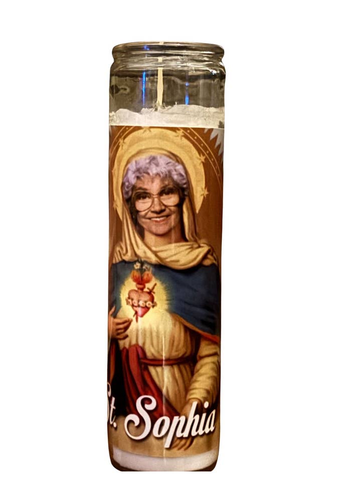 Golden Girls Saint Candles for wholesale by Very Gay. Very Busy.
