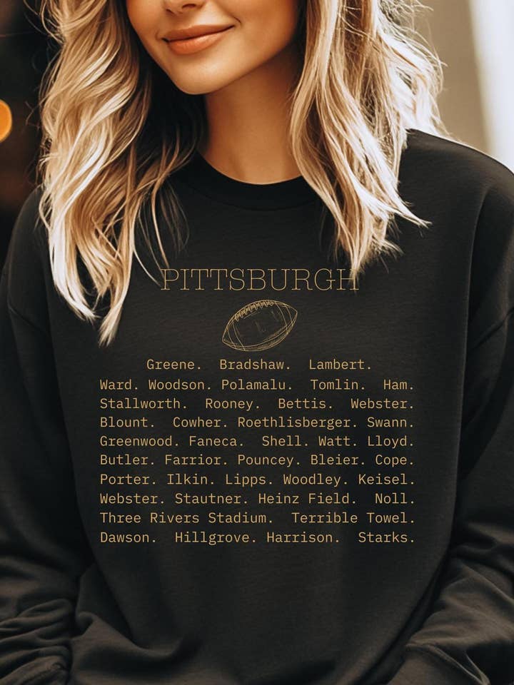Pittsburgh Steelers Long Sleeve Vintage Football Tee for wholesale by 240 Spirit Press