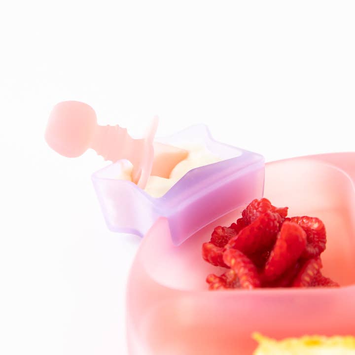 Bumkins - Wholesale Flatware Set - Kids & Baby - Silicone Chewtensils®: Pink Jelly