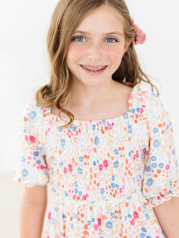 Mila & Rose - Wholesale Dress - Kids - Meadow Magic Smocked Ruffle Dress4